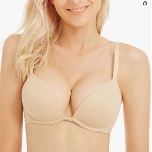 Wingslove Women's Push Up Bra Deep V Plunge Underwire T-Shirt Bra Multiway 2 Cup